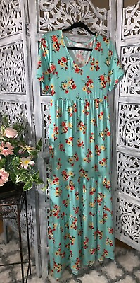 #ad womens summer floral maxi dress xlarge $32.00