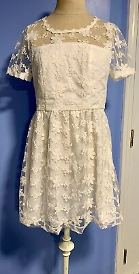 #ad #ad NWT Monteau lace dress size Medium $9.95