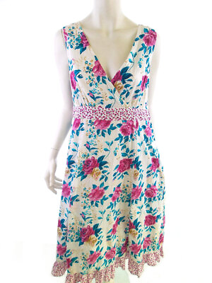 #ad Size 16 44 Pink Long Maxi Dress Cotton 100% Sleeveless $32.62