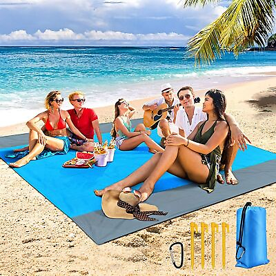 Beach Blanket Sand Free Waterproof Picnic Blankets Oversized 118quot; X 110quot; $7.99