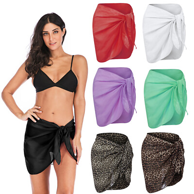 #ad Women Chiffon Tassel Swimsuit Bikini Beach Wear Bathing Suit Cover up Dress US $8.59