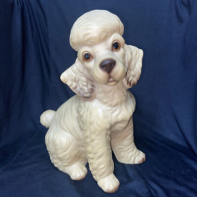 #ad #ad Vintage White Poodle Dog Figurine Statue Collectible Gift Decor Japan hollow $15.00