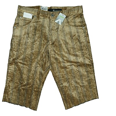 #ad ALBERTO Skirt Men#x27;s Shorts Corduroy Summer 44 W29 S Gold Braun Shiny New $55.11