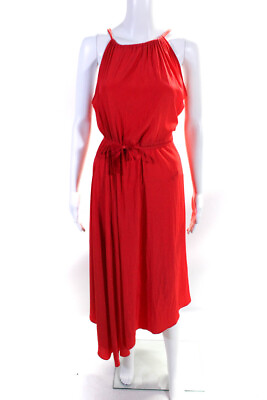 #ad Calypso Saint Barth Women#x27;s Sleeveless Tie Waist Maxi Dress Red Size M $34.81