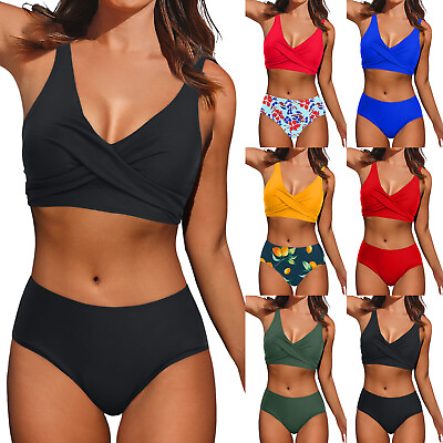 #ad Bikini Swimsuits For Women XL Floral Print Anti UV Fast Dry Summer Holiday Wear $14.88