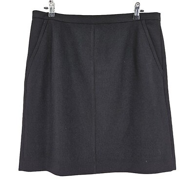 #ad #ad Anne Klein Straight Career Skirt Black Knee Length Zip Back Lined Womens 12 $18.95