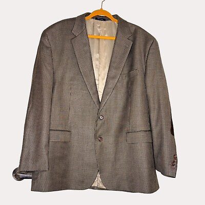 #ad Ralph Lauren Dillards Mens Wool Silk Sport Jacket Blazer Plaid 50 L? bf $75.00