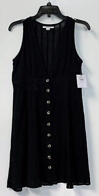O#x27;neill Black Dress Small Button Front Deep V Neck Jumper New with Tag $20.99