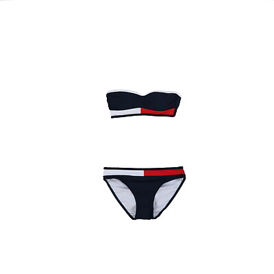 #ad Tommy Hilfiger Womens Bikini Bathing Suit 2 Piece Swimsuit Swim Set Xs S M New $49.99