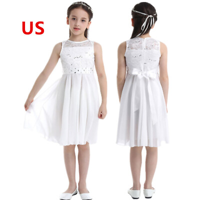 #ad Kids Girls Daily Wear Dress Shiny Princess Dresses Party Birthday Prom Costume $21.55
