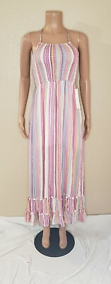 #ad Multicolored Stripped Maxi Dress Size Small $15.99