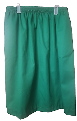 #ad Women#x27;s Plus Size 22 Elastic Waist Green Midi Skirt. NWOT Pockets A14 $19.99