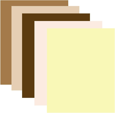 #ad 25PCS Assorted Brown Colored Card Stock Paper 8.5 X 11 Inch for DIY Boho Arts C $10.58