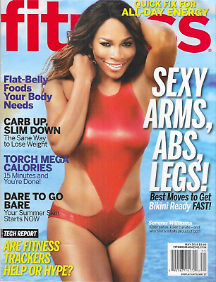 #ad Fitness Magazine Serena Williams Workouts Weight Loss All Day Energy Summer Skin $13.45