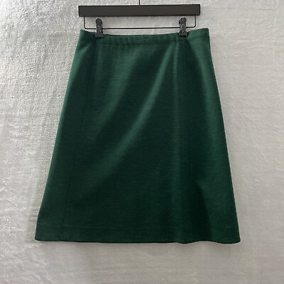 #ad Dalton Straight Skirt Womans 10 Solid Green Pull On Knee Length $13.99