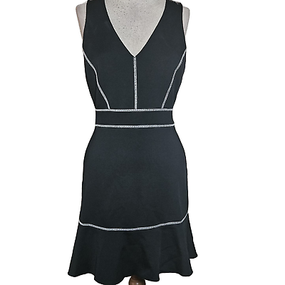 #ad Black Sleeveless Beaded Back Cocktail Dress Size 6 $41.25
