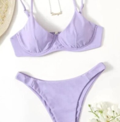 #ad Romwe purple push up bikini $20.00