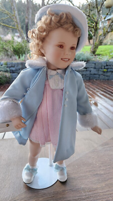 #ad Shirley Temple Porcelain Doll; Sunday Best; Great Condition with COA $39.95