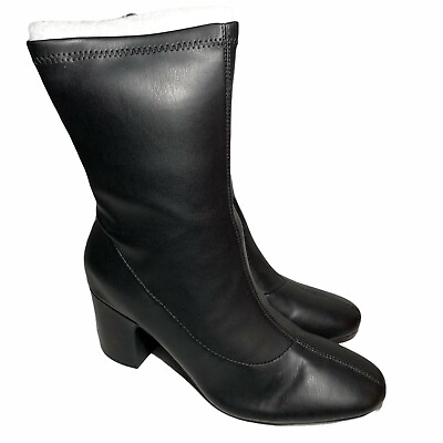 #ad Aerosoles Womens Boots Size 11 Tall Grass Black Mid Calf NEW $57.22