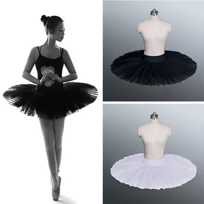 #ad #ad Dance Ballet Tutu Skirt Women Girls Practise Pancake Plateau Costume Dancewear $28.99