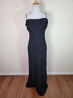 #ad Women’s B.Smart Black Floor Length Long Maxi Dress Size Medium Formal Sleeveless $12.00