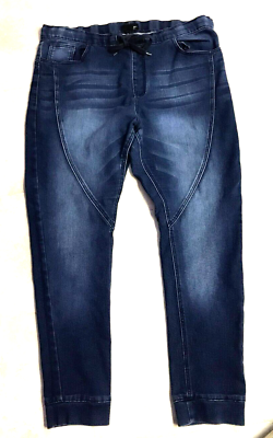 #ad Hype Plus Juniors Size 19 20 Elastic Drawstring Waist Jeans Jeggings 40W x 30L $8.95