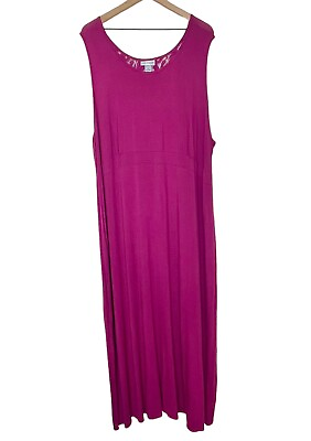#ad Catherines Sleeveless Jersey Knit Lace Back Maxi Dress Size 3X 26 28W $28.00