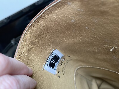 #ad FRYE Jane Tall Boots Women Size 8 B Cuff Stone Burnished Leather 77594 Western $200.00