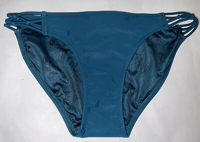 VOLCOM XS Bikini Bottom Simply Solid Green Blue MNG Swim Surf Beach New $19.00