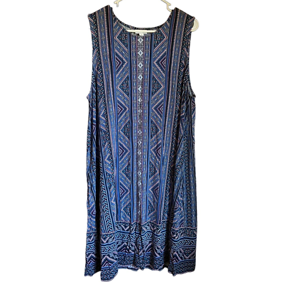#ad J Jill Boho Sleeveless Summer Dress Size XL $38.00