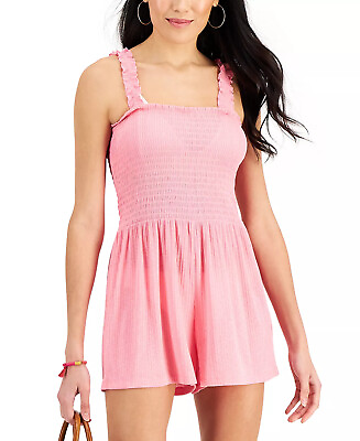 #ad #ad Swim Cover Up Romper Pink Juniors Size Medium MIKEN $32 NWT $9.99