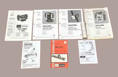 #ad #ad Lot Sears Craftsman Owner Manuals Power Routers Jacks Drills Polisher Grinder $19.98