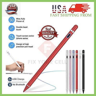 Pencil Stylus For iPad iPhone Samsung Galaxy Tablet Phone Pen Capacitive Screen $13.44