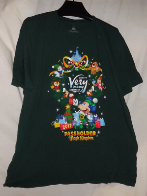 #ad Disney World Very Merry Christmas Party 2017 Passholder Exclusive Shirt Sz XXL $24.99