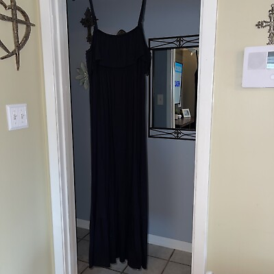 #ad Style amp; Co Long Black Maxi Dress Large $29.00