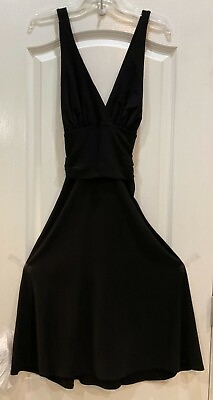 #ad Charlotte Russe Cross Strap Back Dress Size L Black Party Cocktail Sexy 145 $22.99