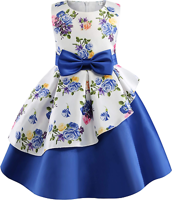 #ad Girls Pageant Party Dresses Kid Floral Print Formal Dress for 2 9Y $37.99