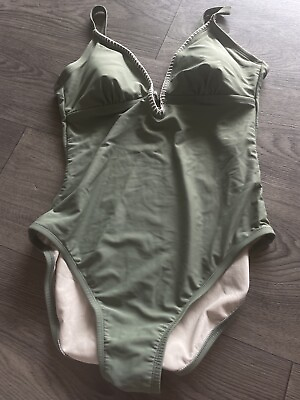 #ad #ad Kona Sol Bikini One Piece Top Tankini Swimsuit Bathing Tie Olive Green LWomens W $19.99