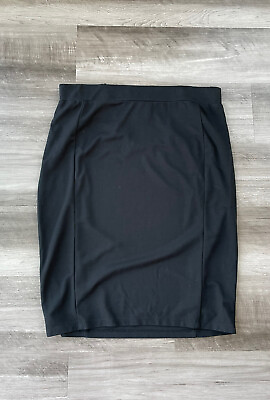 #ad Ava And Viv Black Stretchy Pencil Skirt Size X Plus $18.80