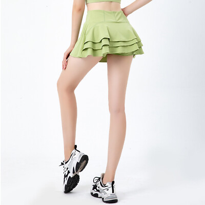 #ad Women#x27;s pleated short skirt yoga exercise fitness golf casual skirt $36.09