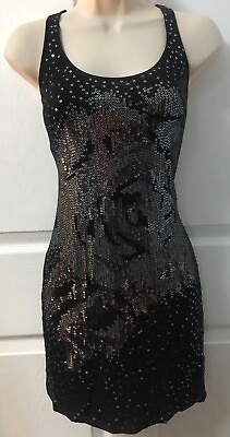 #ad Amazing EXPRESS Bling Holiday New Years Sexy Sequin Cocktail Dress Black women S $29.99