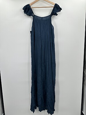 #ad New Boho Me Ladies Navy Maxi Dress Size Large $14.00