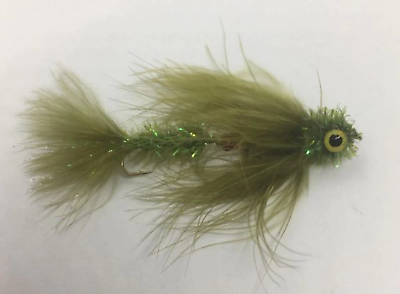 #ad Articulated Marabou Poodle Olive Articulated Streamer $12.99