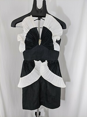 Vintage B.B.Collections Black and White Party Cocktail Dress SZ 4 $120.00