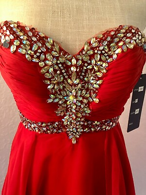 Sexy Red Cocktail Dress Size 4 $74.00