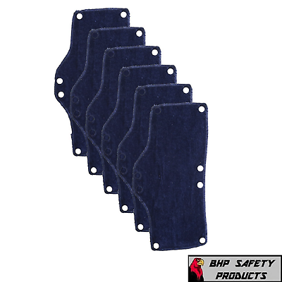 OCCUNOMIX 870 TERRY CLOTH SNAP ON NAVY HARD HAT SWEAT BANDS CONTRUCTION 6 PACK $15.95