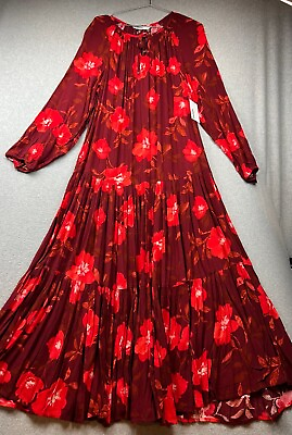 #ad Sonoma Womens Tiered Maxi Dress Plus Size 3X Prairie Cottagecore Peasant Summer $34.99