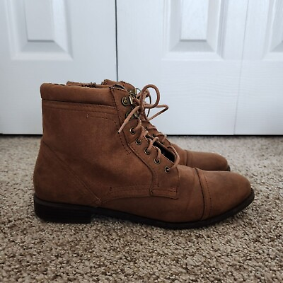 #ad #ad White Mountain Womens Boots Size 9.5M Trenton Brown Lace Up Ankle $29.95