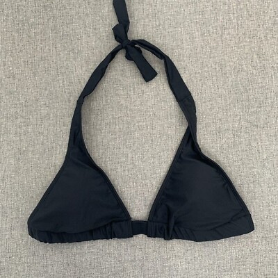 #ad Brand New Black Bikini Top Medium Swimwear Swimsuit Top Halter Nylon Spandex. $13.00