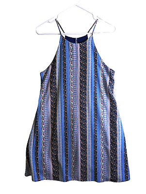 ANTHROPOLOGIE THE IMPECCABLE PIG Womens size Small S Blue Lined Summer Dress $24.97